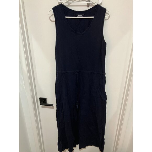 Lands' End Women's Sleeveless Maxi Dress, Navy, Medium - Picture 1 of 3